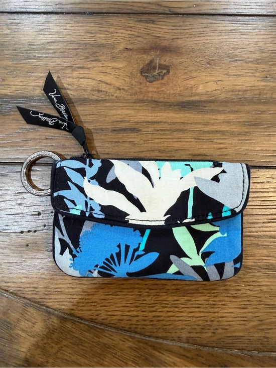 Vera Bradley Handbags - Vera Bradley Floral Zip Wristlet in Blue, Black, White, Mint